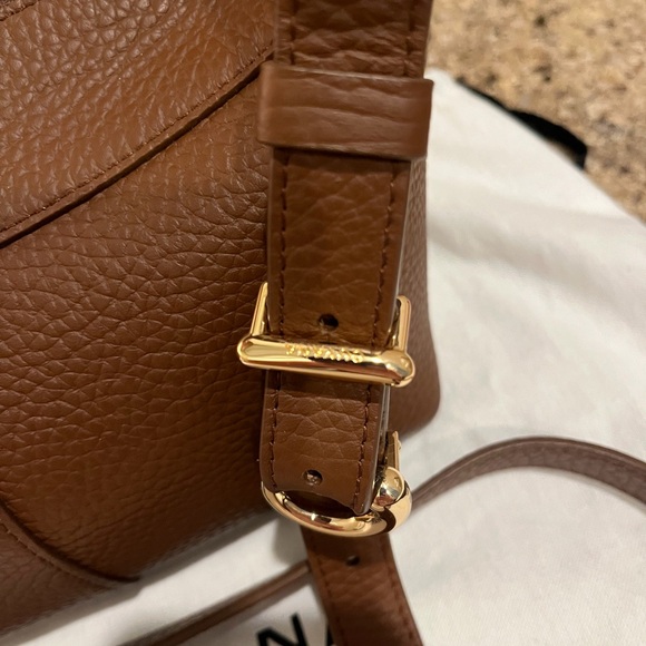 Cuyana Mini Paloma Pebble Leather Chestnut  Shoulder Bag - Picture 3 of 14